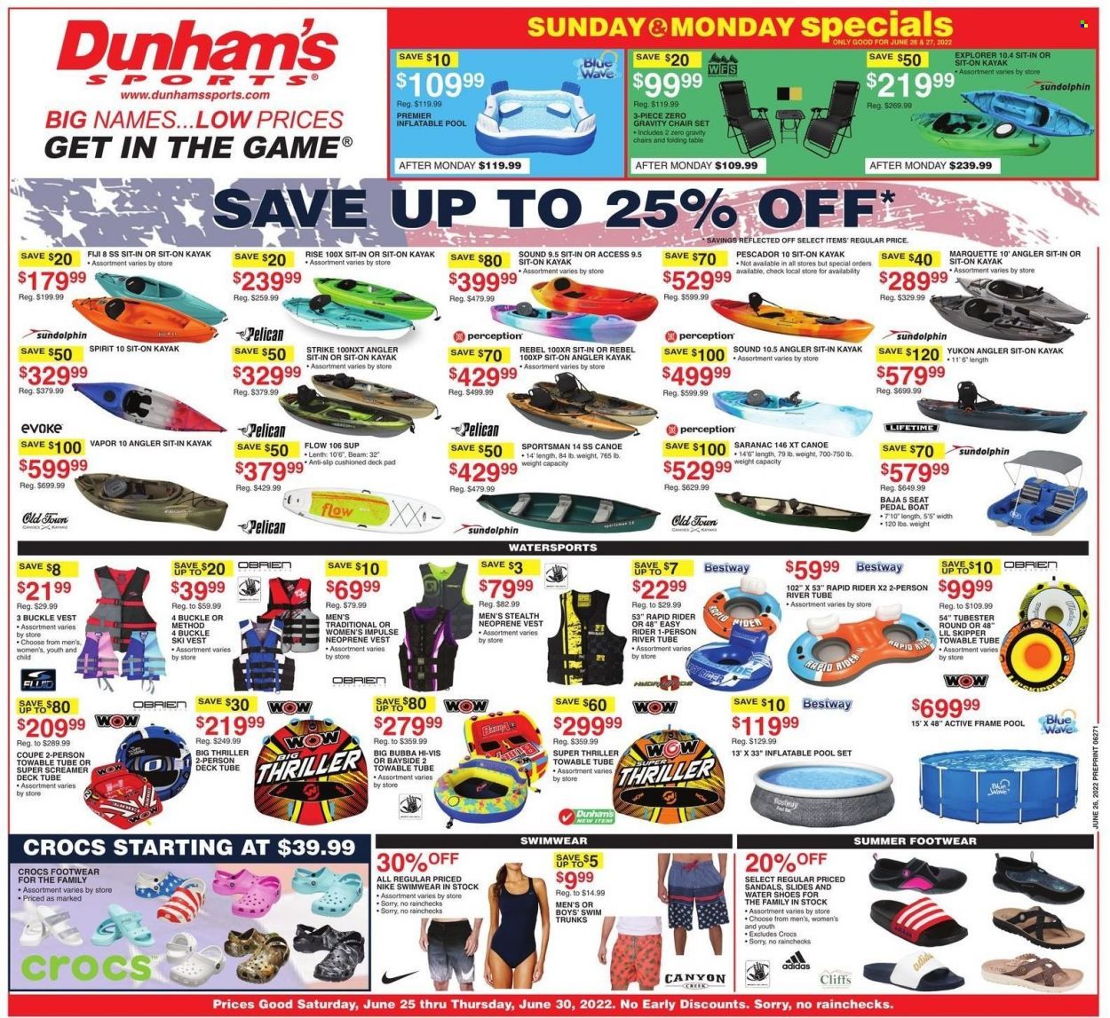 Dunham's Sports Weekly Ad Flyer June 24 to July 1