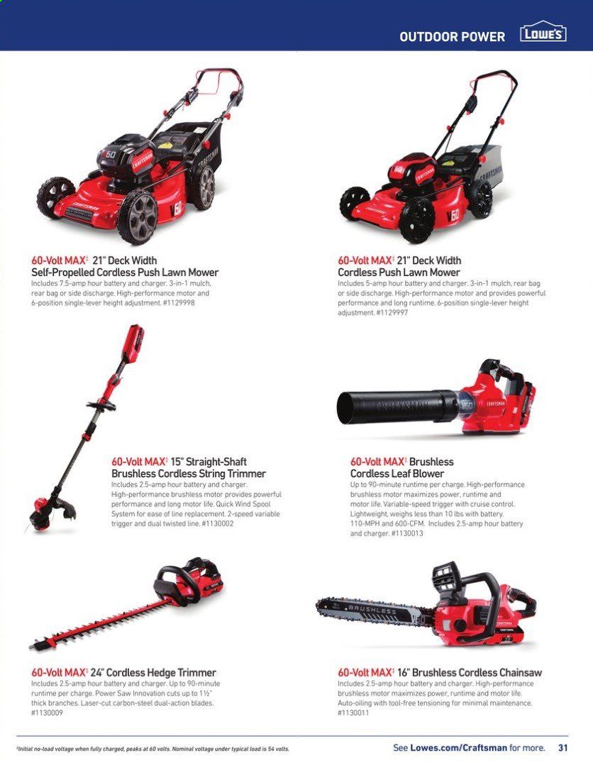 Lowe's Weekly Ad & Flyer March 15 to July 31