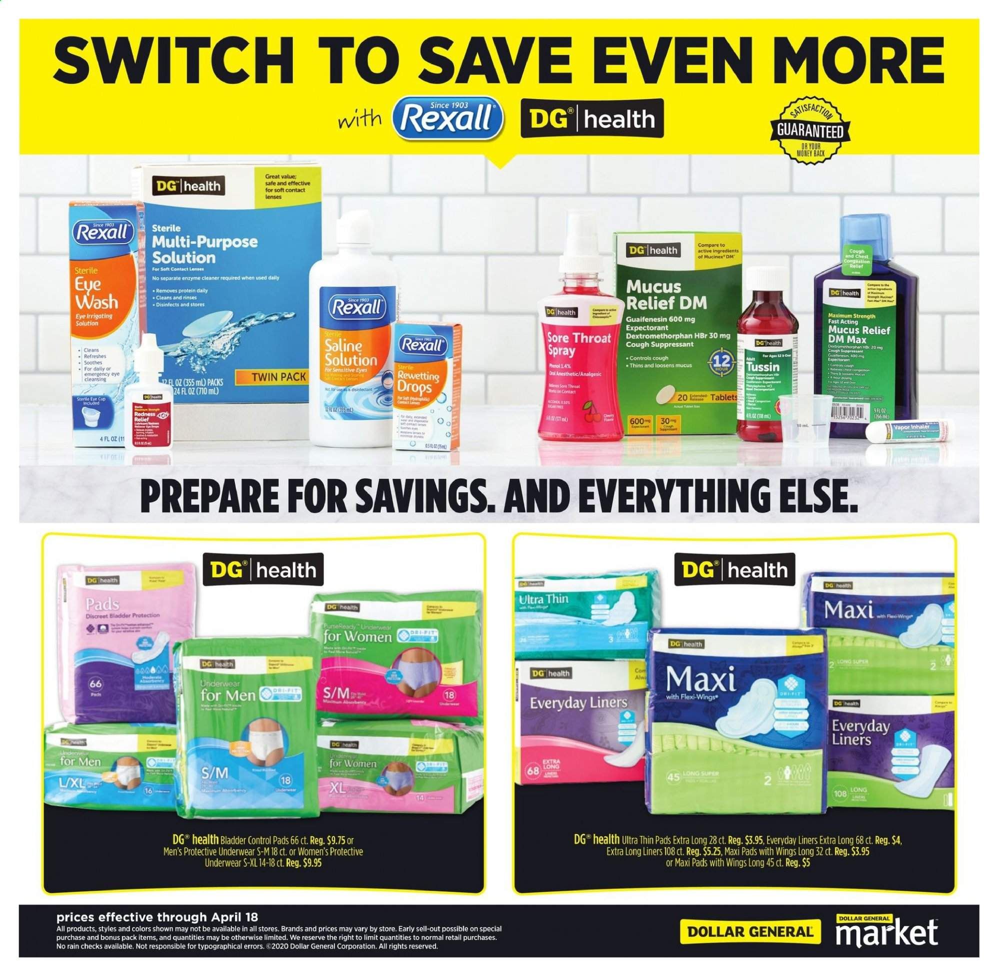 Dollar General Weekly Ad & Flyer March 15 to April 18