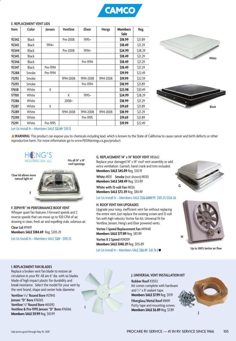 Camping World Weekly Ad & Flyer March 16 to May 10
