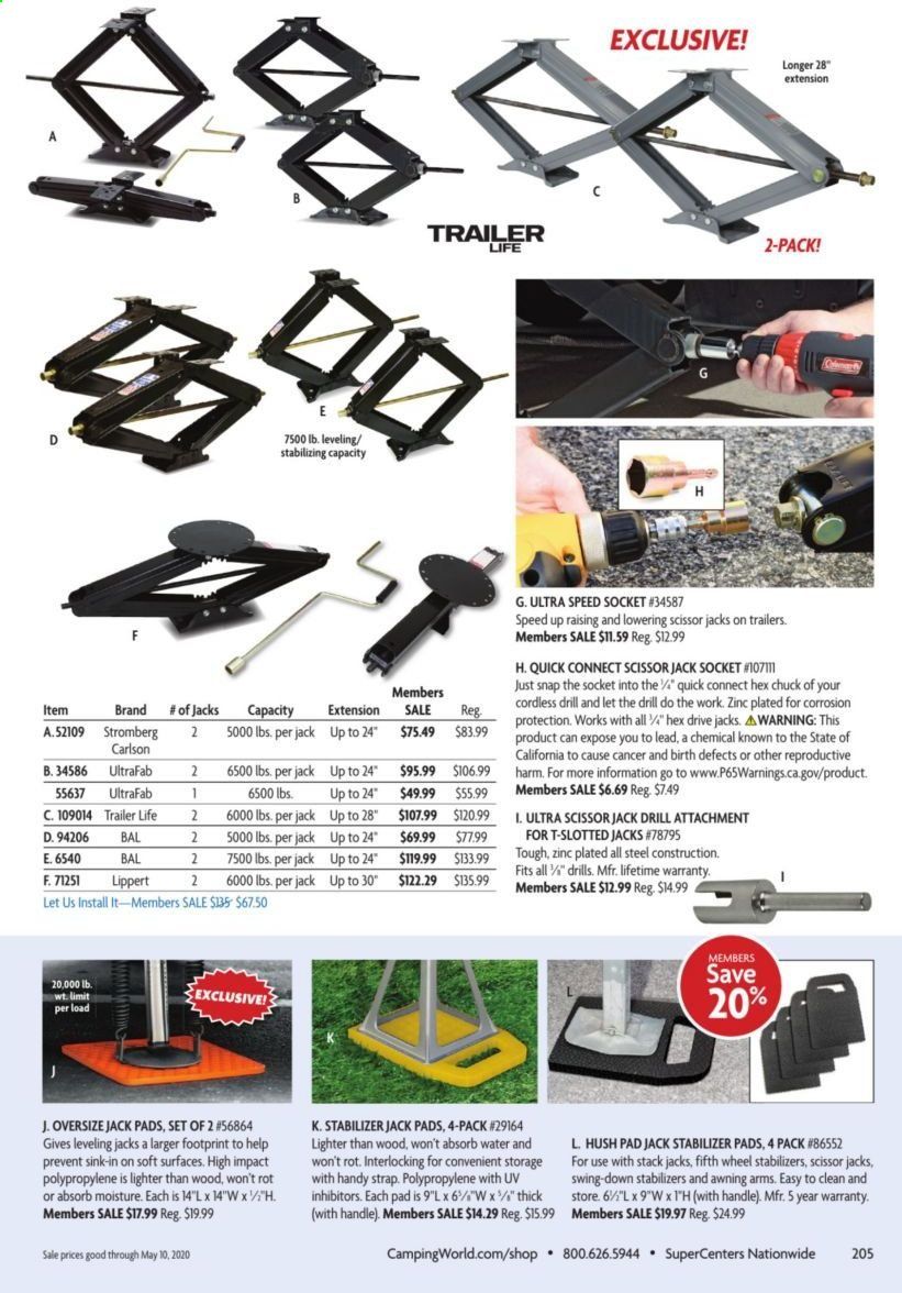 Camping World Weekly Ad & Flyer March 16 to May 10