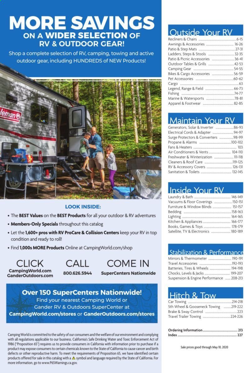 Camping World Weekly Ad & Flyer March 16 to May 10