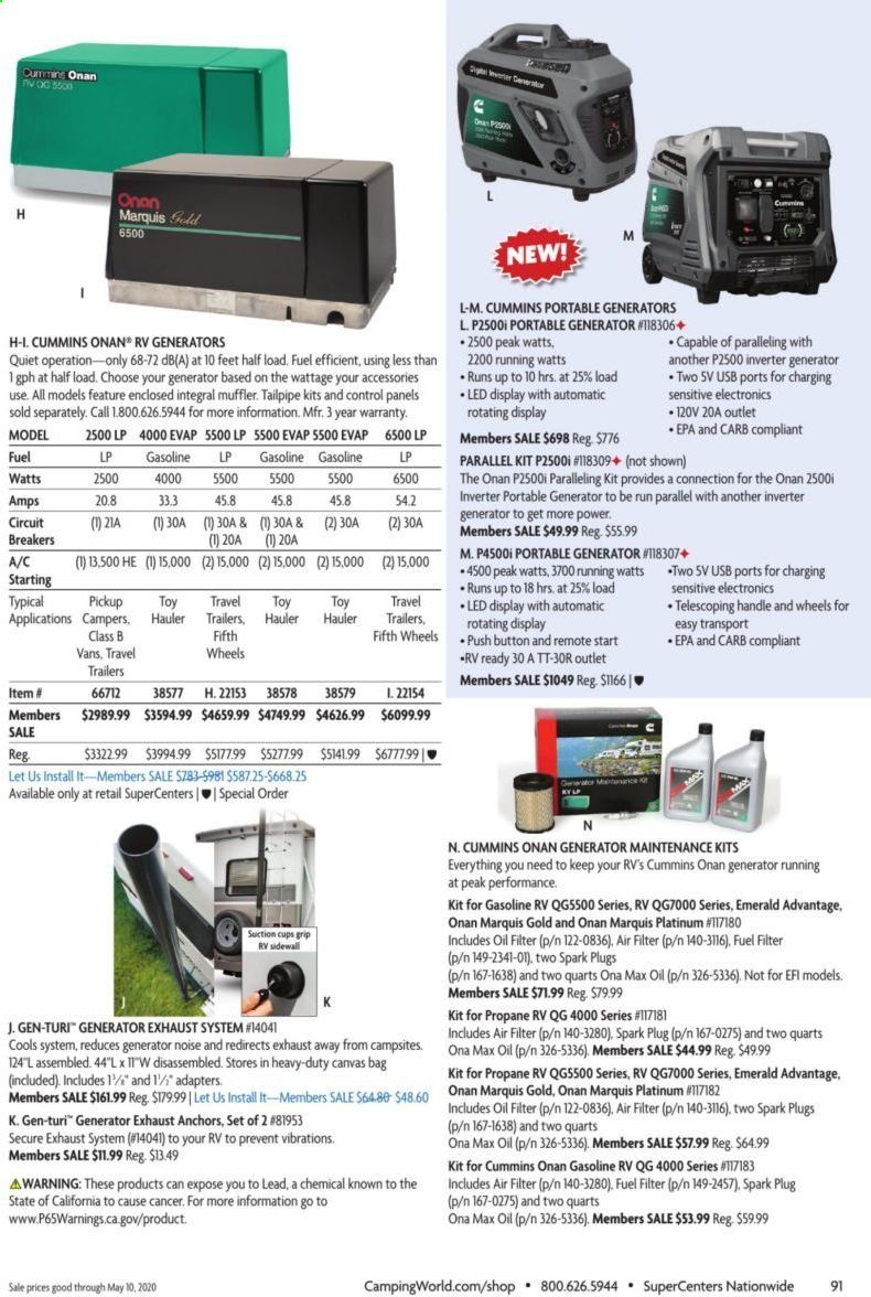 Camping World Weekly Ad & Flyer March 16 to May 10