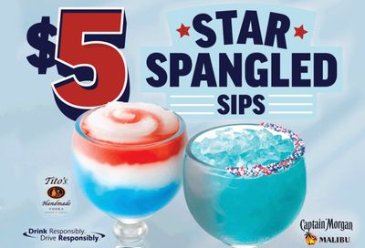 Applebee’s New $5 Star Spangled Sips, the Blue Bahama Mama and All-American Mucho, Have Arrived