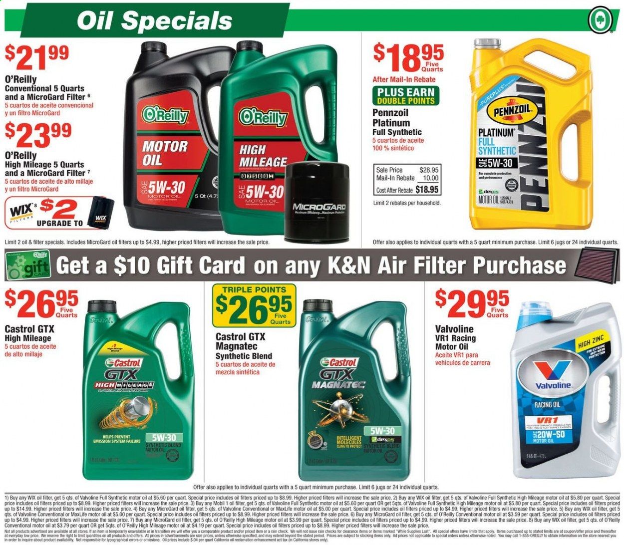O'Reilly Auto Parts Weekly Ad & Flyer March 25 to April 28