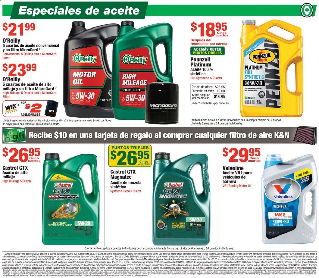 O'Reilly Auto Parts (ES) Weekly Ad & Flyer March 25 to April 28