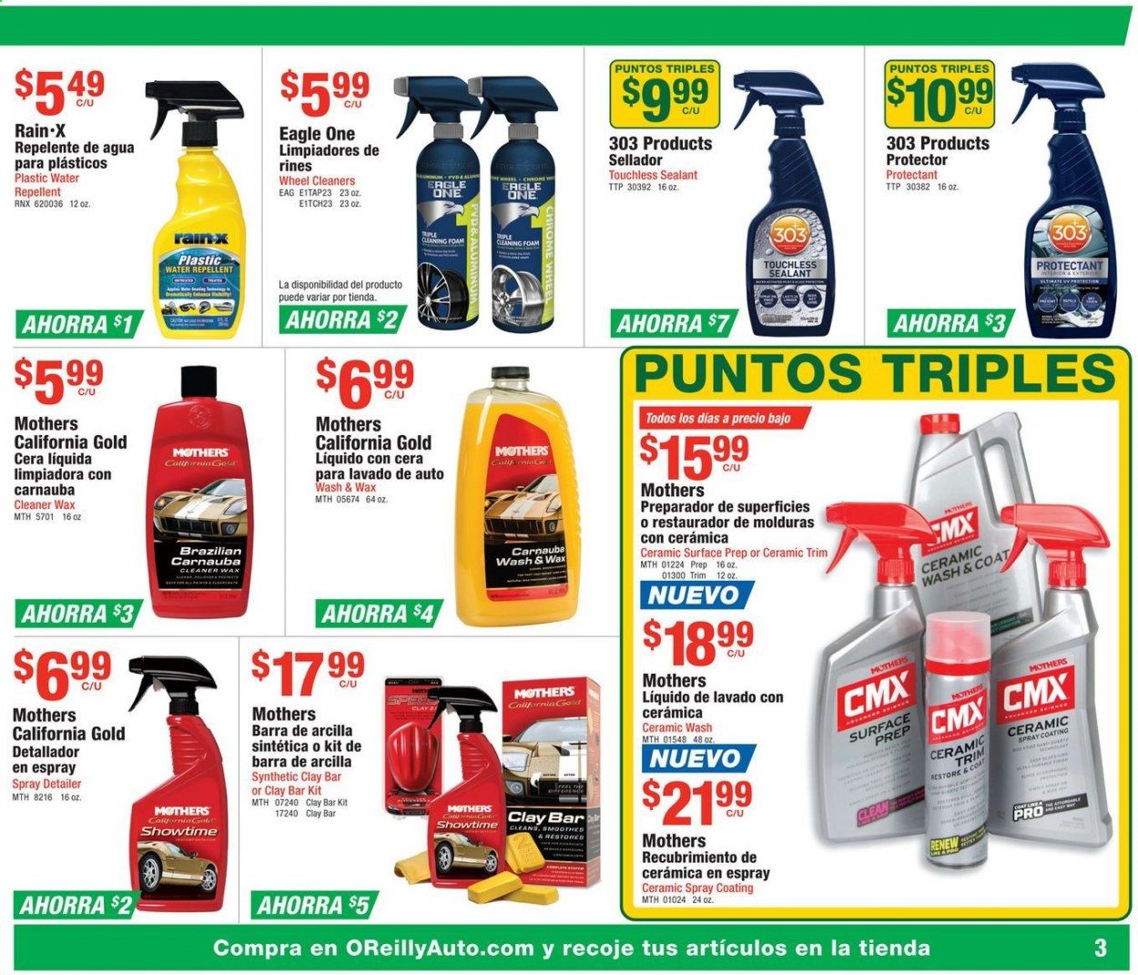 O'Reilly Auto Parts (ES) Weekly Ad & Flyer March 25 to April 28