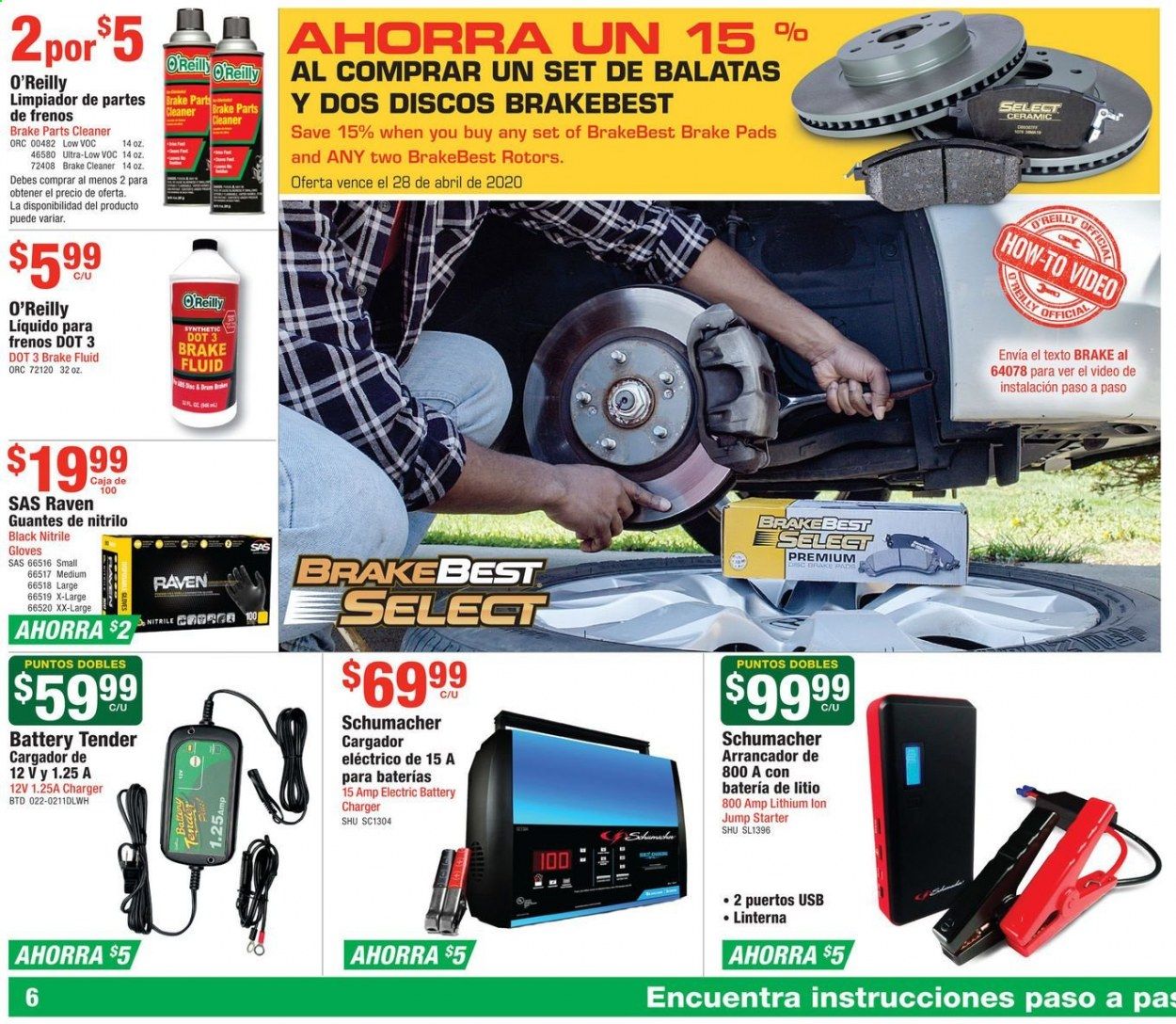 O'Reilly Auto Parts (ES) Weekly Ad & Flyer March 25 to April 28