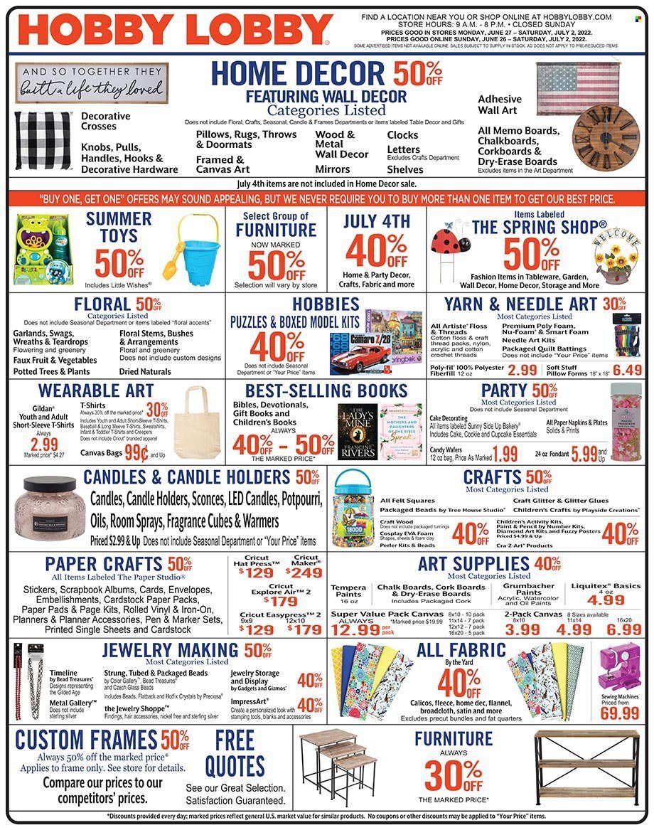 Hobby Lobby Weekly Ad Flyer June 27 to July 4