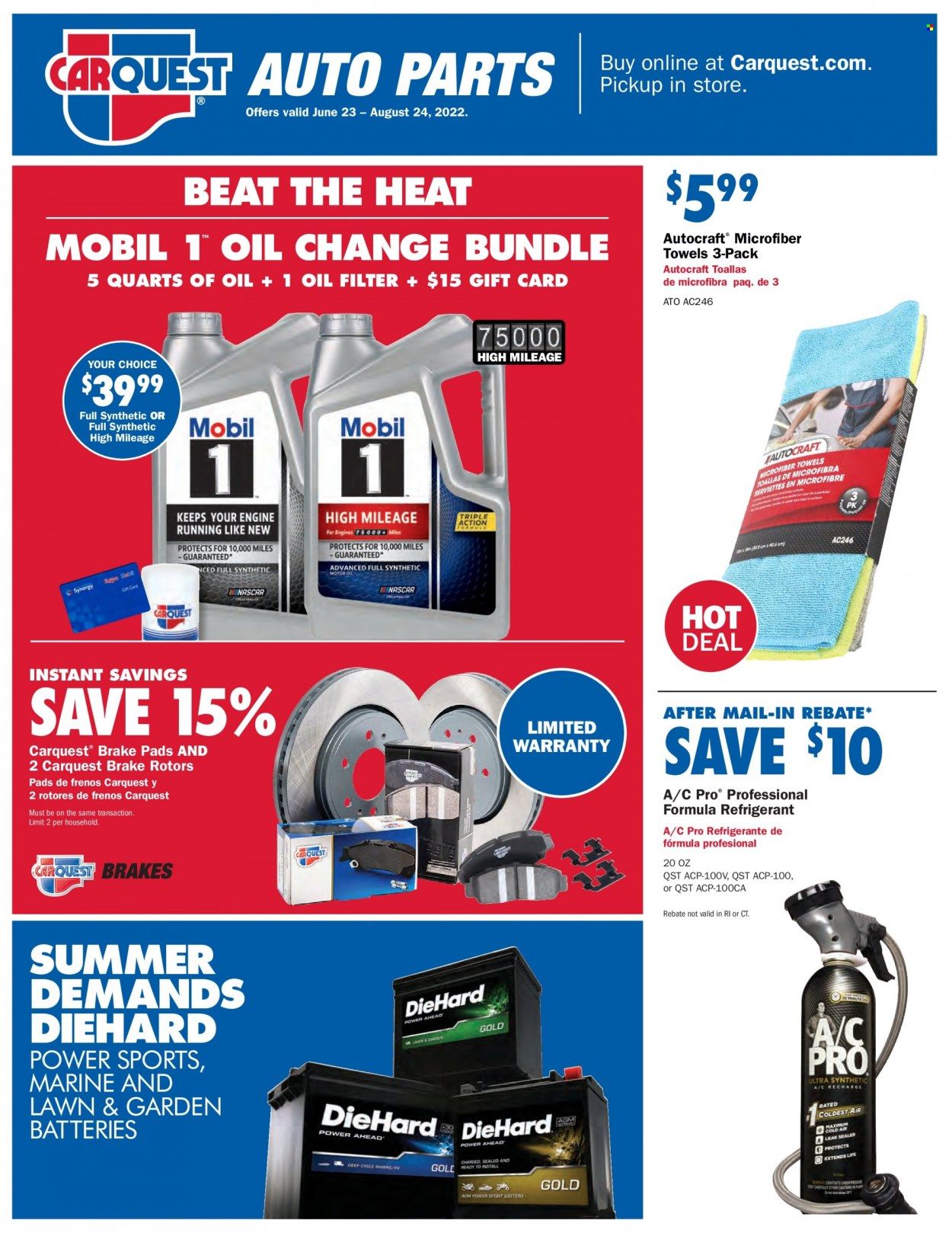 Carquest Weekly Ad Flyer Specials June 23 to August 24, 2022