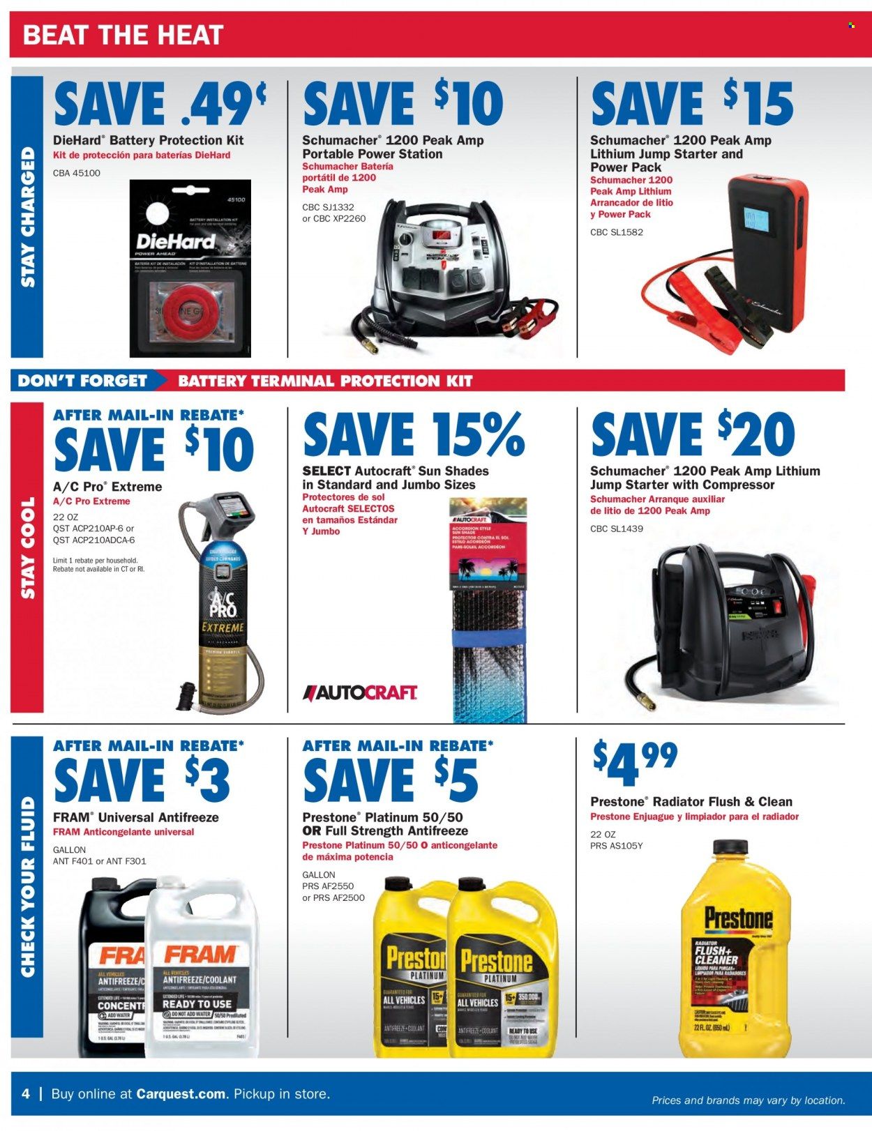 Carquest Weekly Ad Flyer Specials June 23 to August 24, 2022