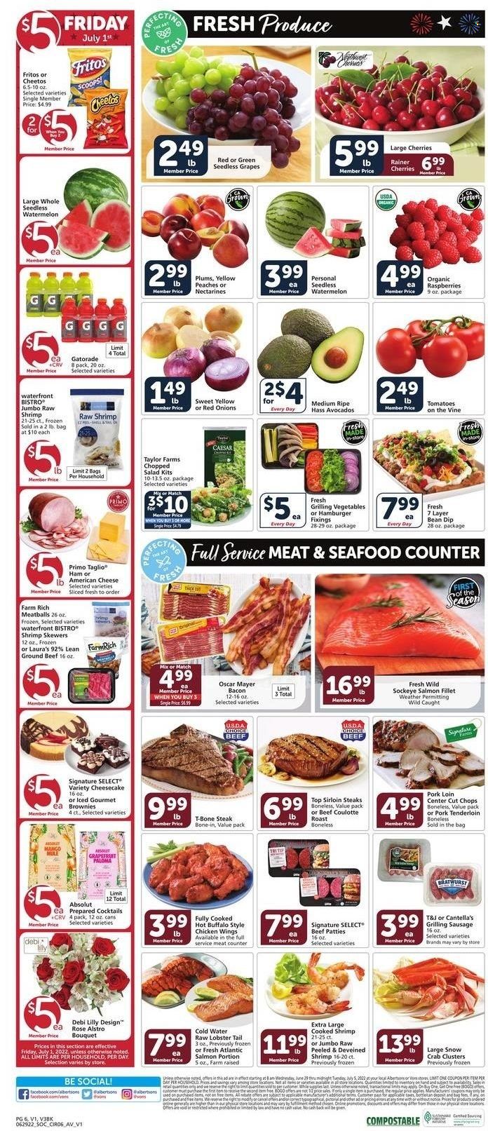 Albertsons (CA, ID, LA, MT, OR, TX, WA) Weekly Ad Flyer June 28 to July 5