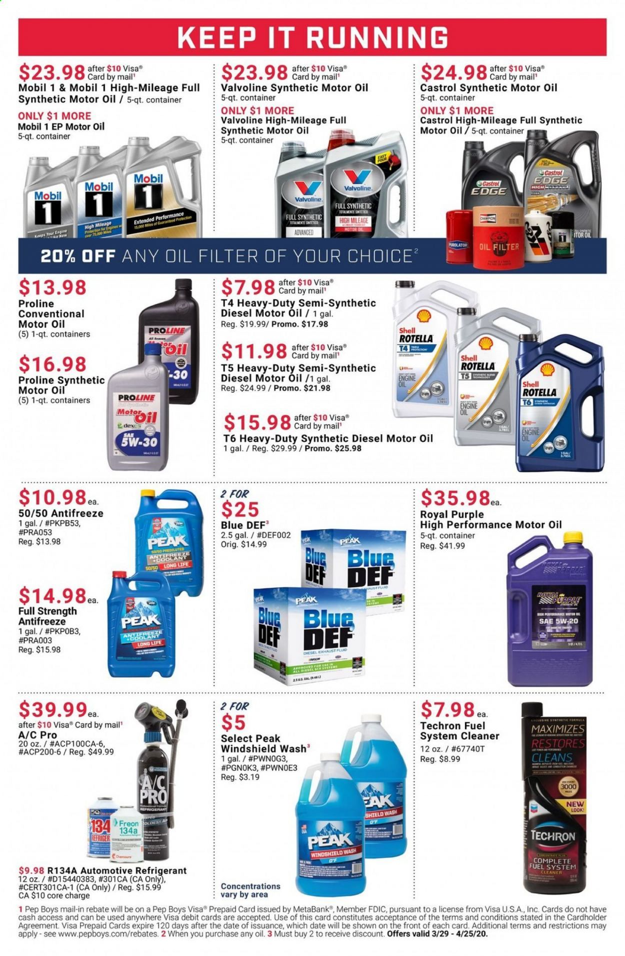 Pep Boys Weekly Ad & Flyer March 29 to April 25