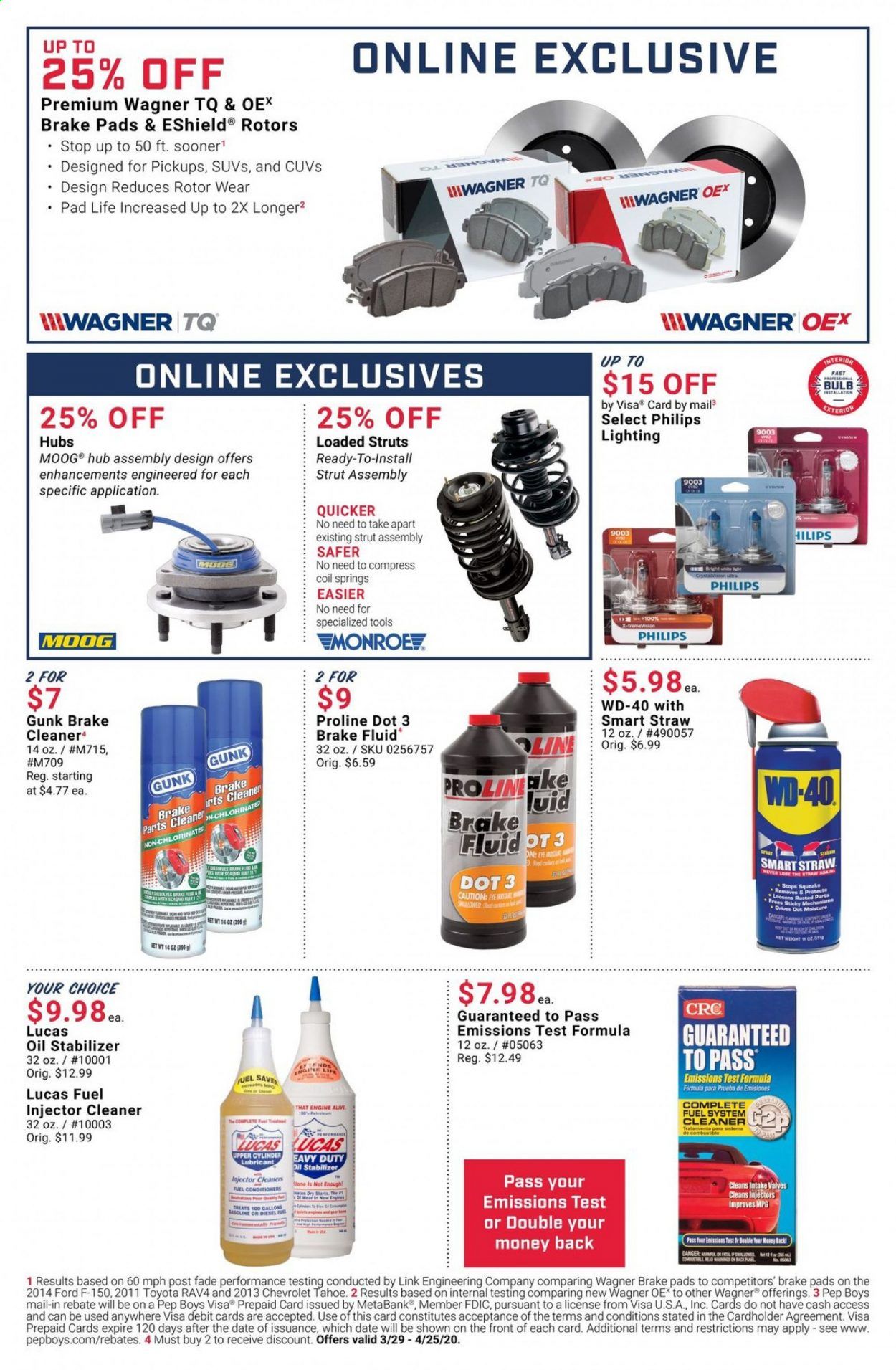 Pep Boys Weekly Ad & Flyer March 29 to April 25