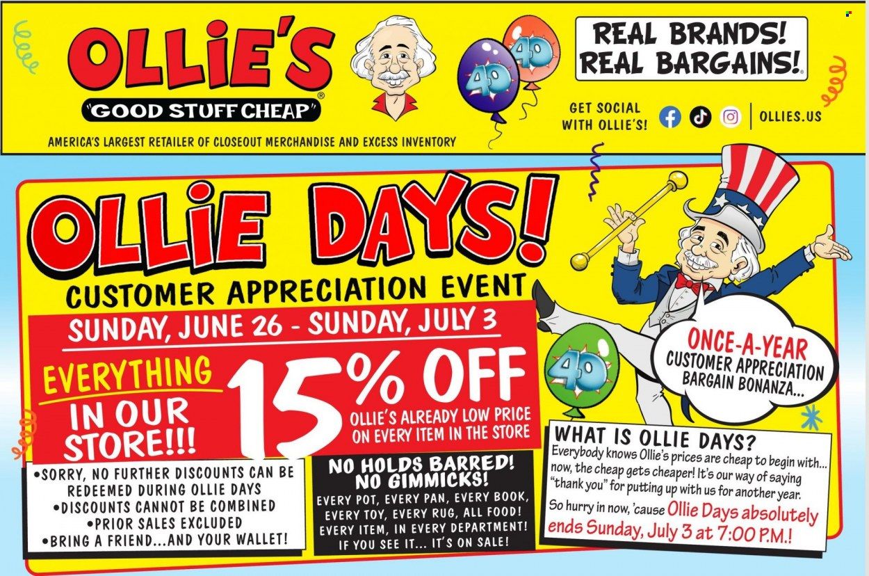 Ollie's Bargain Outlet Weekly Ad Flyer June 29 to July 6