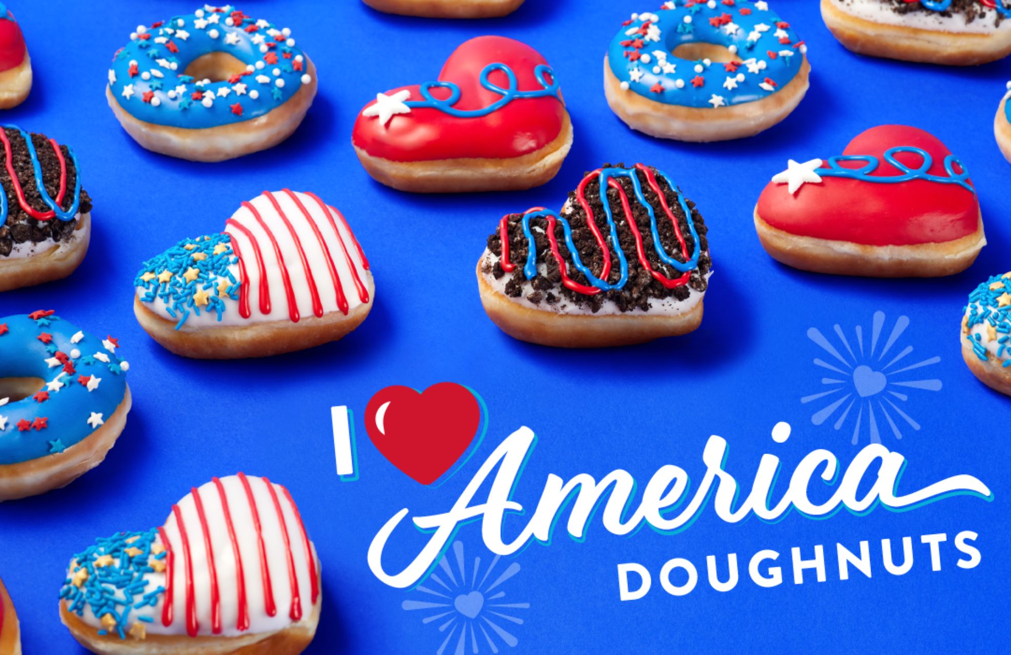 Score a Free Doughnut at Krispy Kreme When You Wear Red, White and Blue Through to July 4 Score a Free Doughnut at Krispy Kreme When You Wear Red, White and Blue Through to July 4
