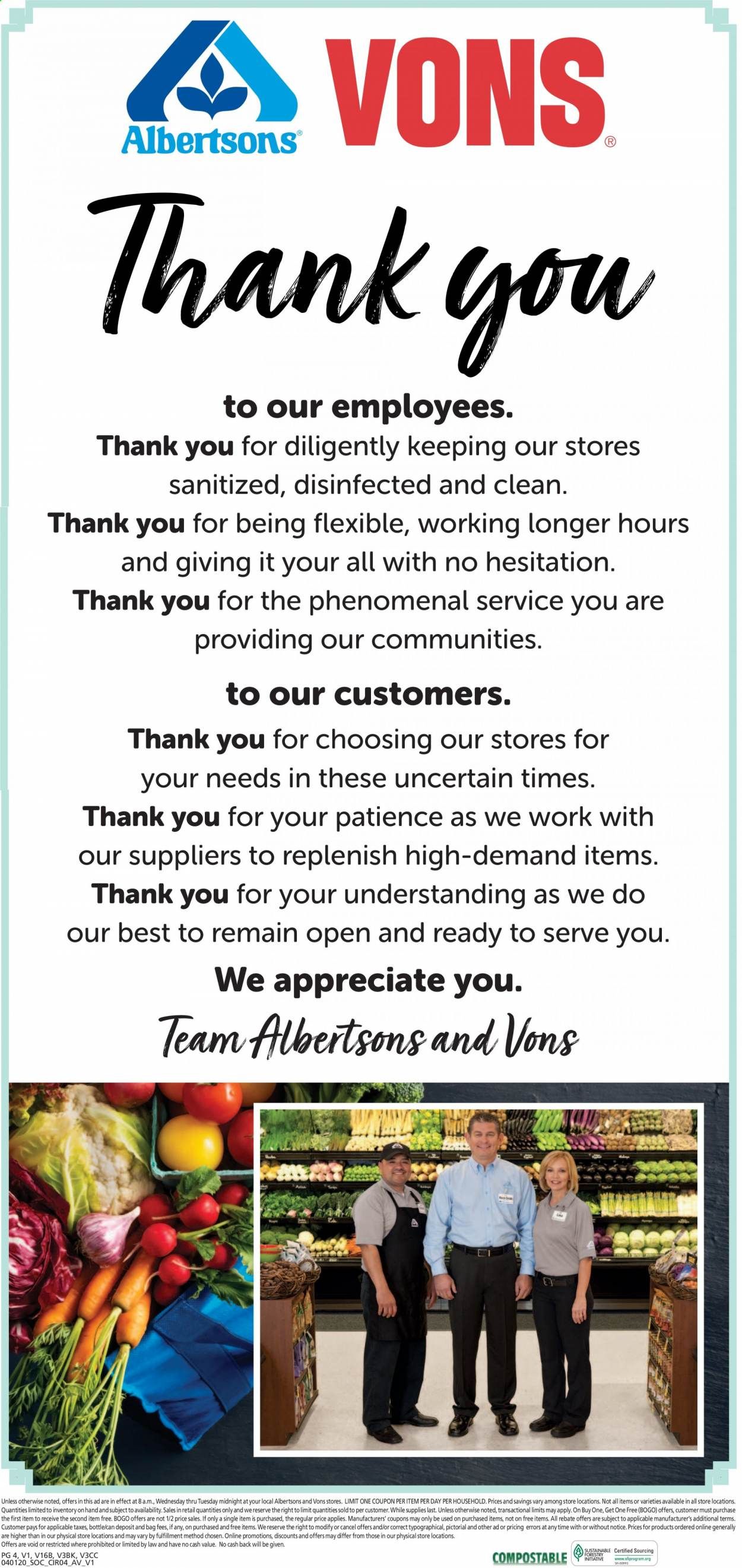 Vons Weekly Ad & Flyer April 1 to 7