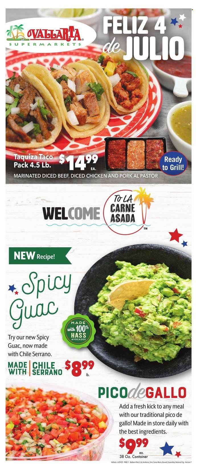Vallarta (CA) Weekly Ad Flyer June 30 to July 7