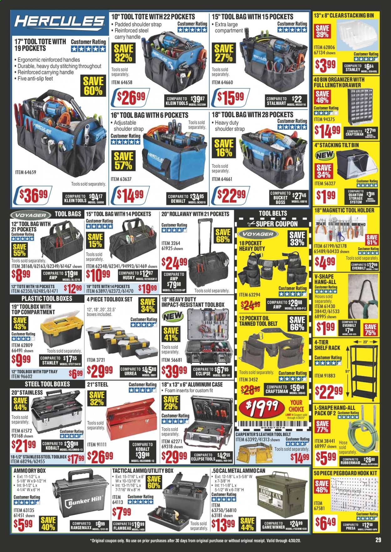 Harbor Freight Weekly Ad & Flyer April 1 to 30