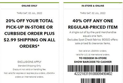 JOANN Weekly Ad Flyer July 2 to July 9