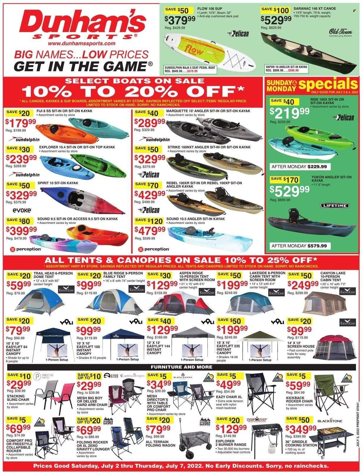 Dunham's Sports Weekly Ad Flyer July 2 to July 9