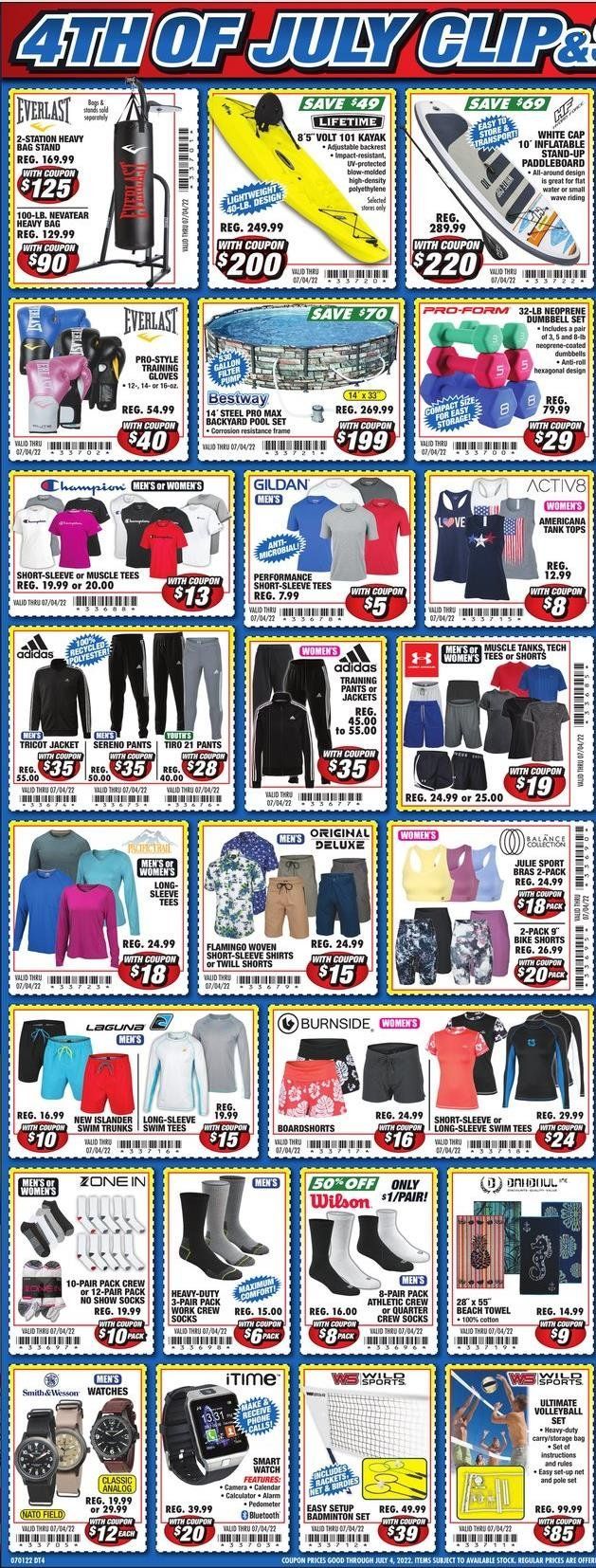 Big 5 (AZ, CA, CO, ID, NM, OR, UT, WA) Weekly Ad Flyer July 5 to July 12