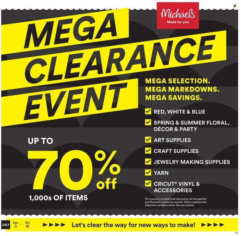 Michaels Weekly Ad Flyer July 5 to July 12