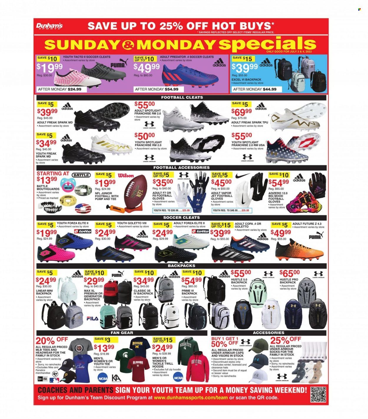 Dunham's Sports (MI, PA, WI) Weekly Ad Flyer July 5 to July 12