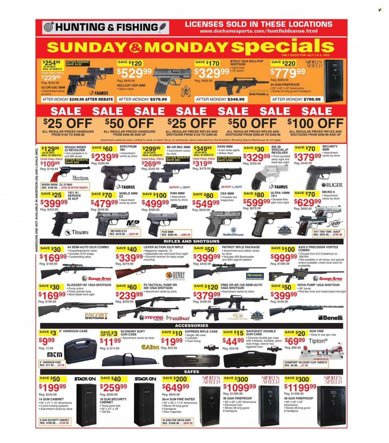 Dunham's Sports (MI, PA, WI) Weekly Ad Flyer July 5 to July 12