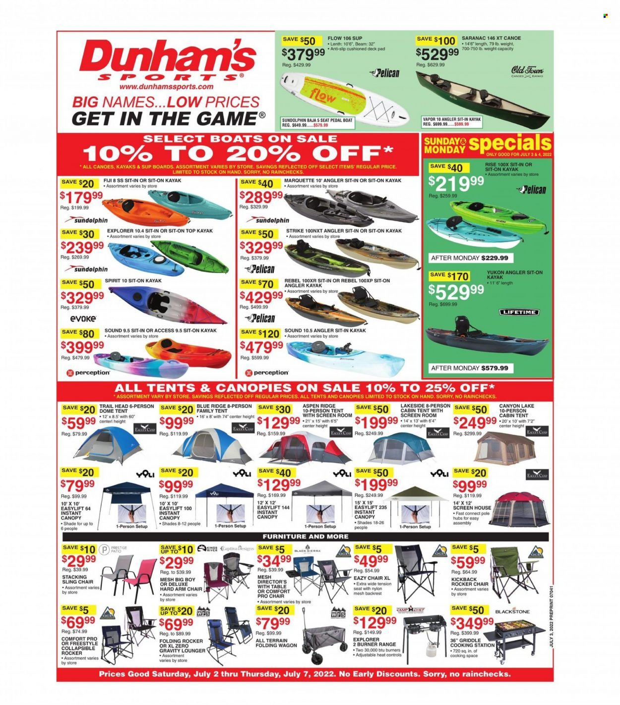 Dunham's Sports Weekly Ad Flyer July 5 to July 12