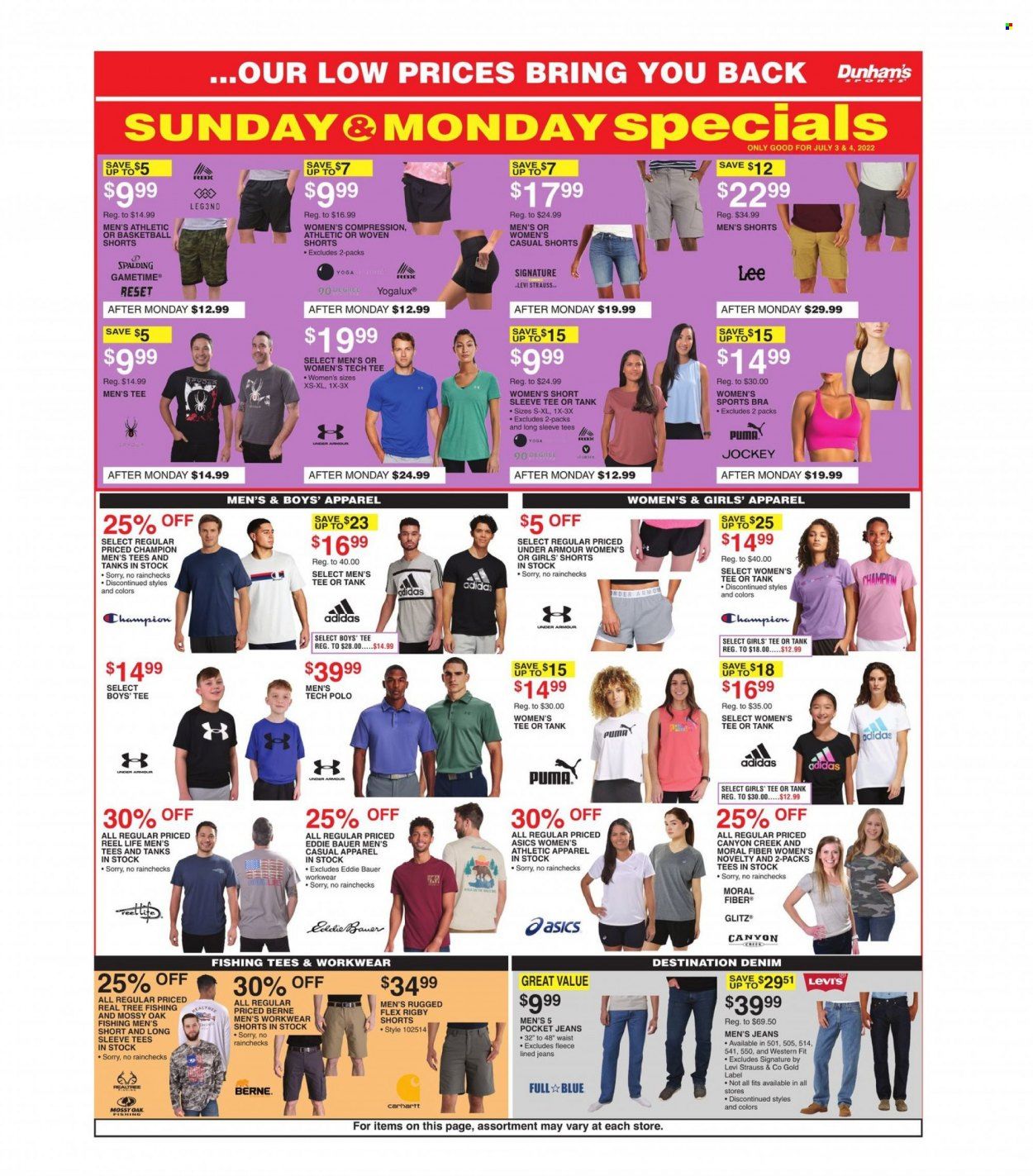 Dunham's Sports Weekly Ad Flyer July 5 to July 12