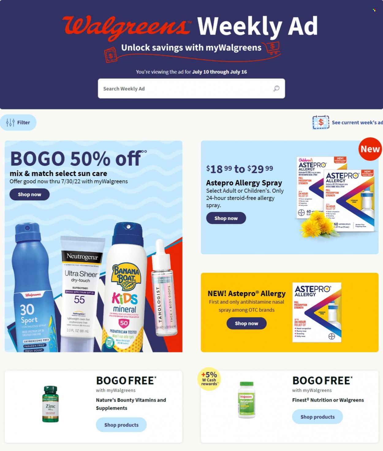 Walgreens Weekly Ad Flyer July 6 to July 13