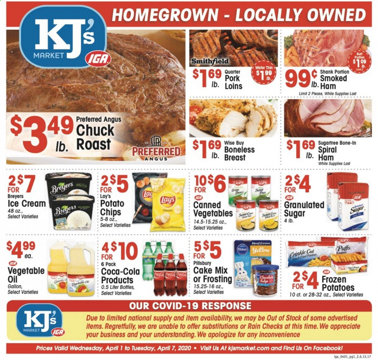 KJ´s Market Weekly Ad & Flyer April 1 to 7