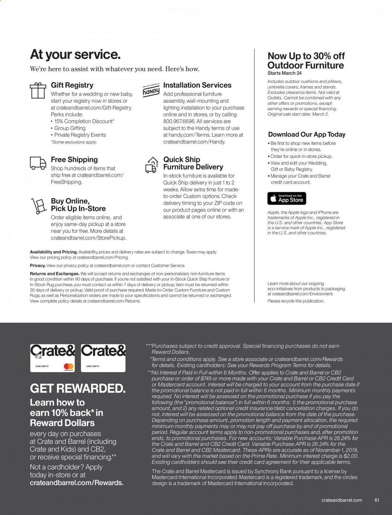 Crate & Barrel Weekly Ad & Flyer April 2 to 16