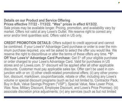Lowe's Weekly Ad Flyer July 7 to July 14