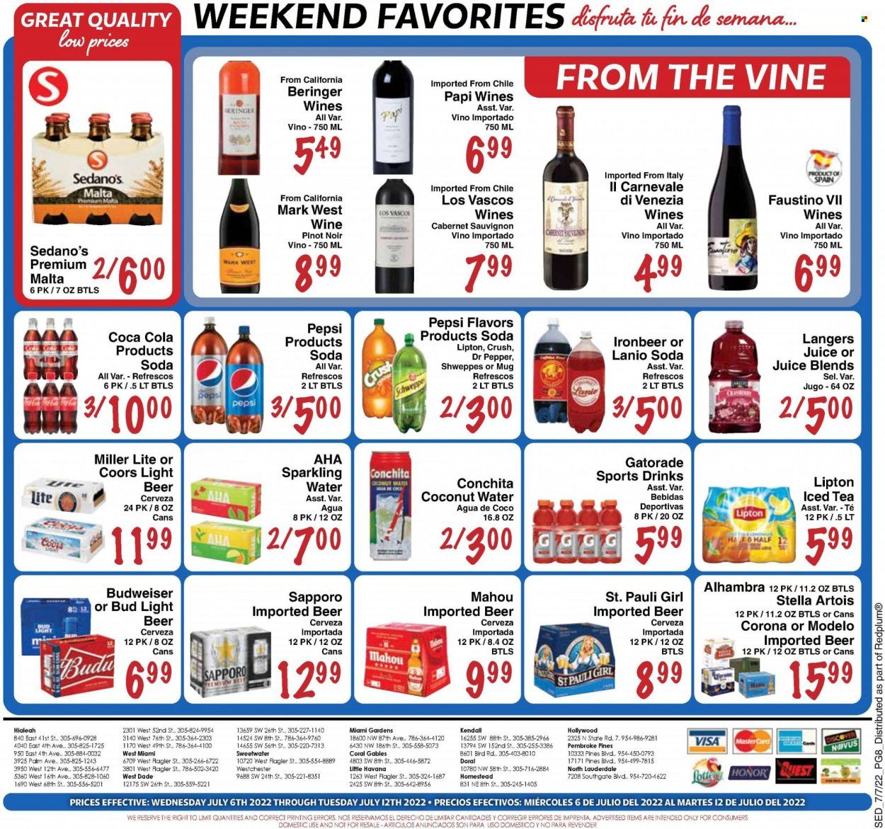 Sedano's (FL) Weekly Ad Flyer July 7 to July 14
