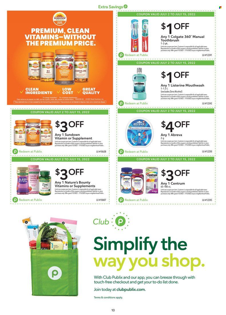 Publix (AL, FL, GA, NC, SC, TN) Weekly Ad Flyer July 8 to July 15
