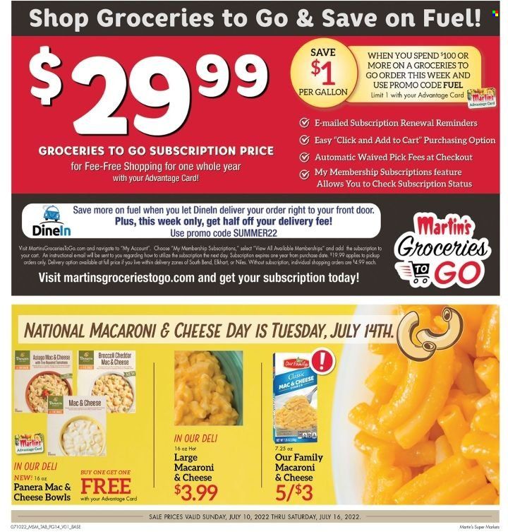 Martin’s (IN, MI) Weekly Ad Flyer July 8 to July 15