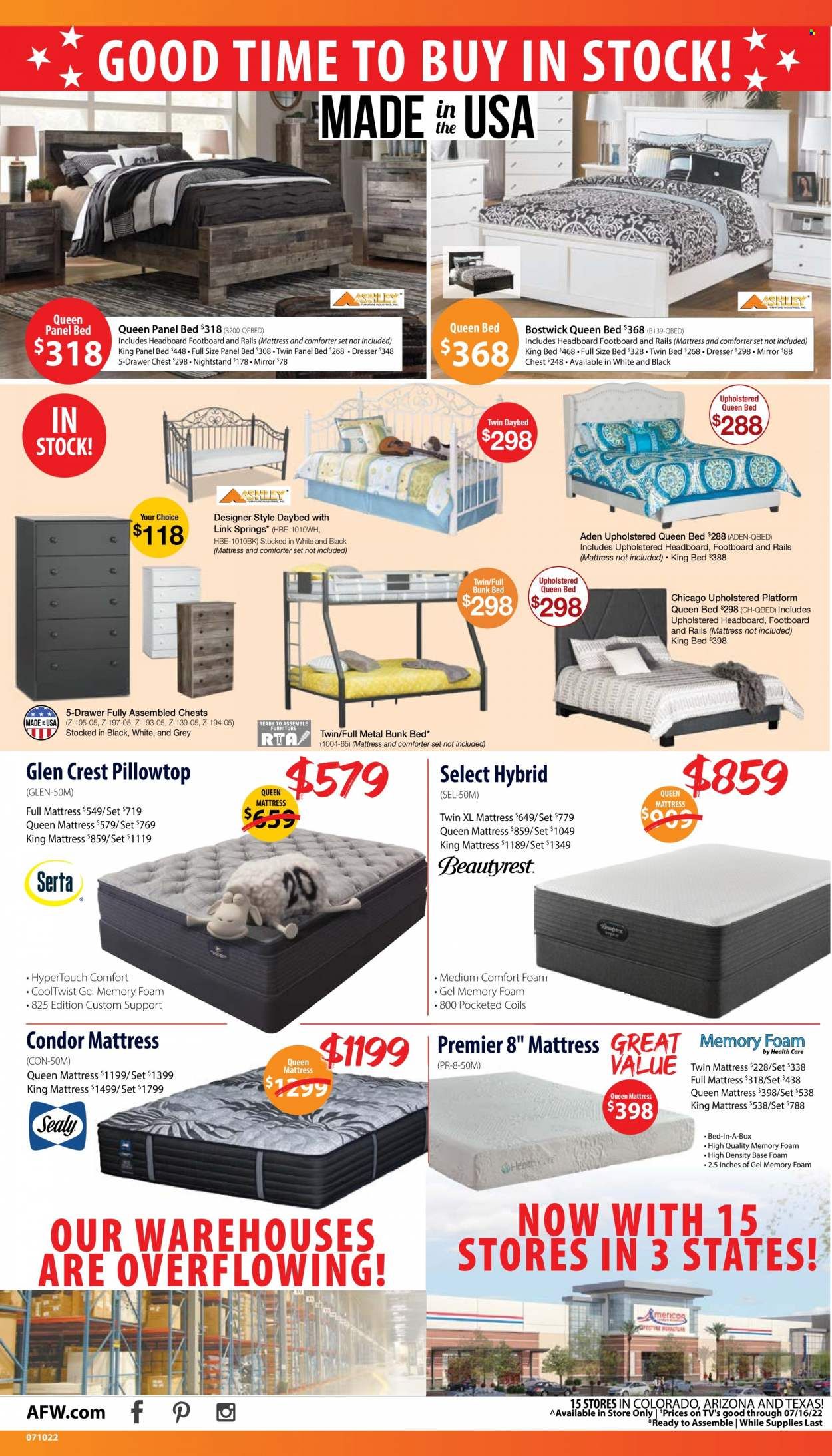 American Furniture Warehouse (AZ, CO, TX) Weekly Ad Flyer July 9 to July 16