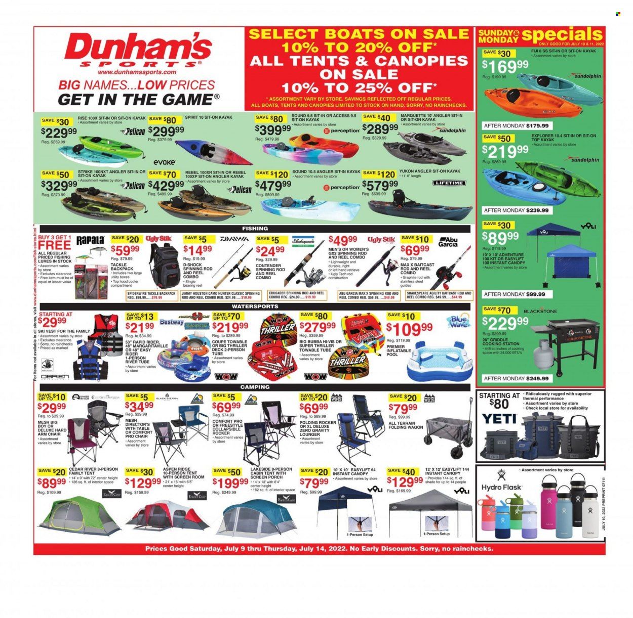 Dunham's Sports Weekly Ad Flyer July 10 to July 17