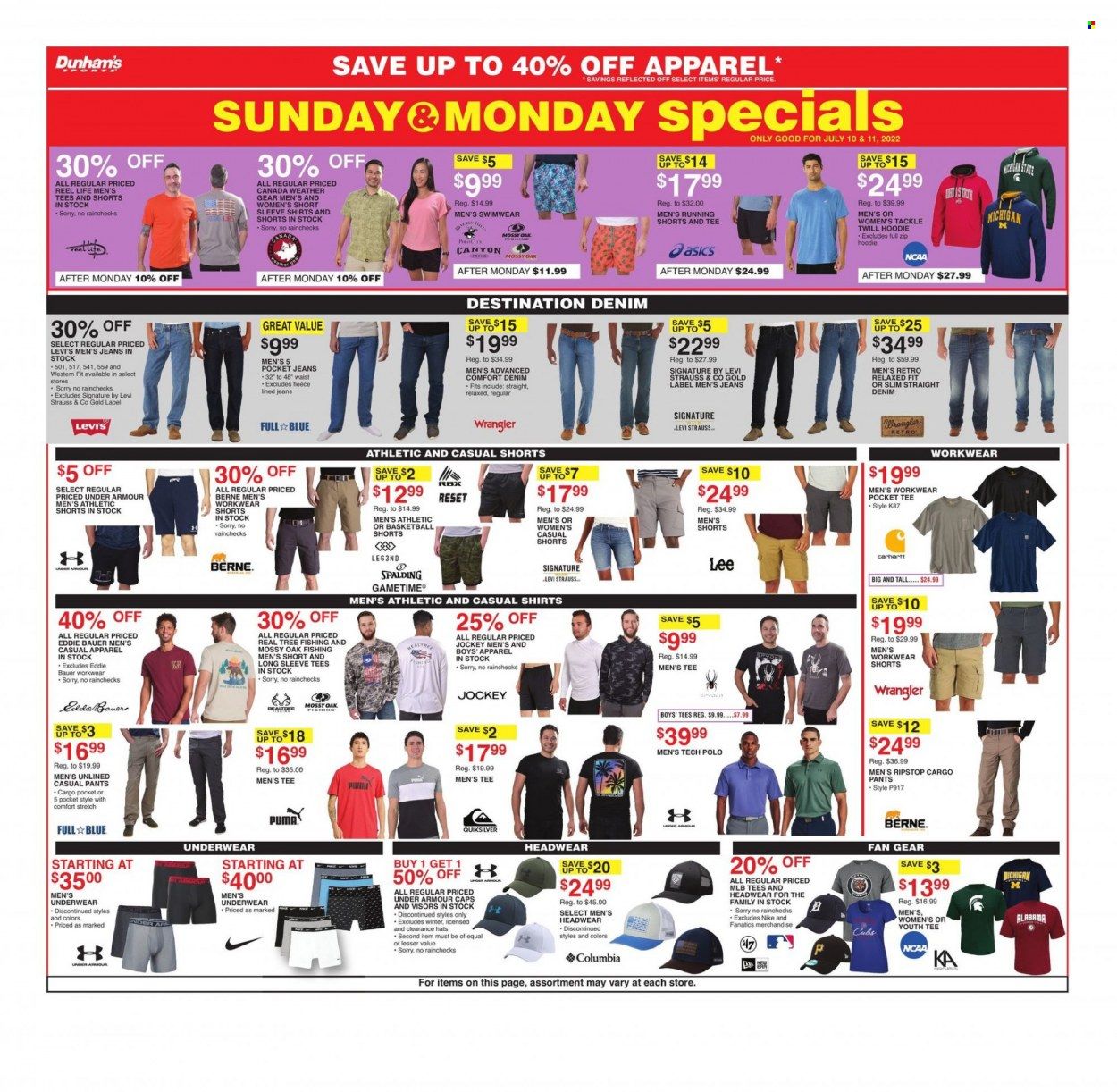 Dunham's Sports Weekly Ad Flyer July 10 to July 17