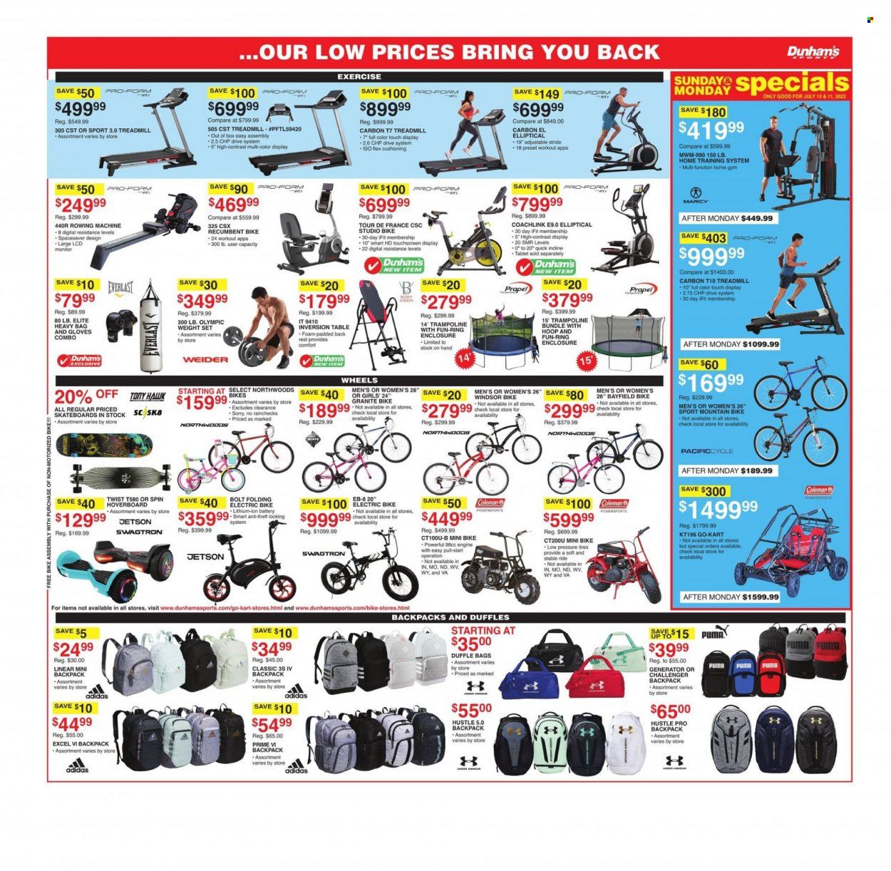 Dunham's Sports Weekly Ad Flyer July 10 to July 17