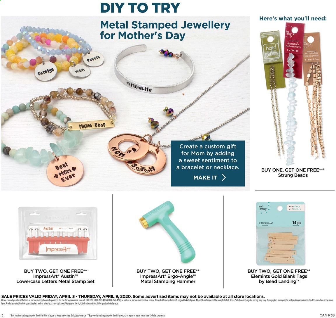 Michaels Weekly Ad & Flyer April 3 to 9