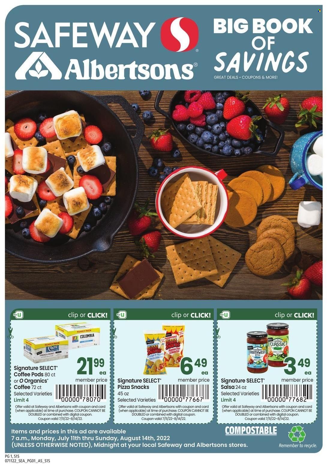 Safeway (WA) Weekly Ad Flyer Specials July 11 to August 14, 2022