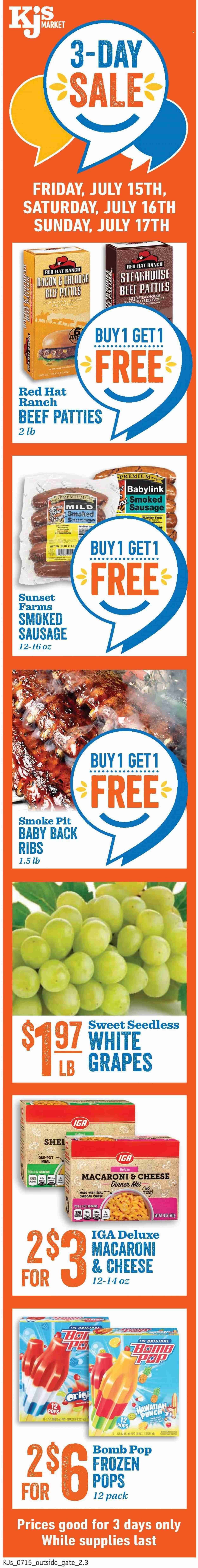 KJ´s Market (GA, SC) Weekly Ad Flyer July 14 to July 21