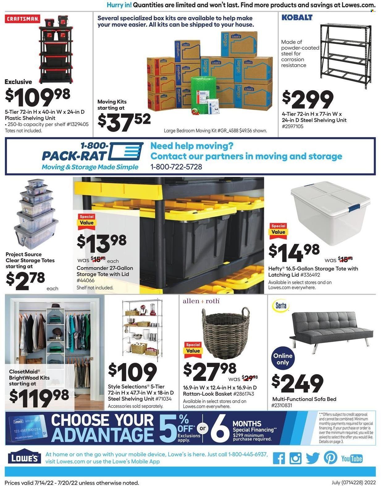 Lowe's Weekly Ad Flyer July 14 to July 21