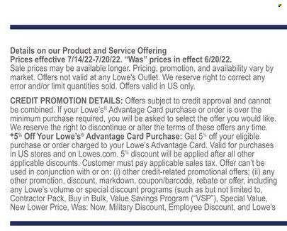 Lowe's Weekly Ad Flyer July 14 to July 21