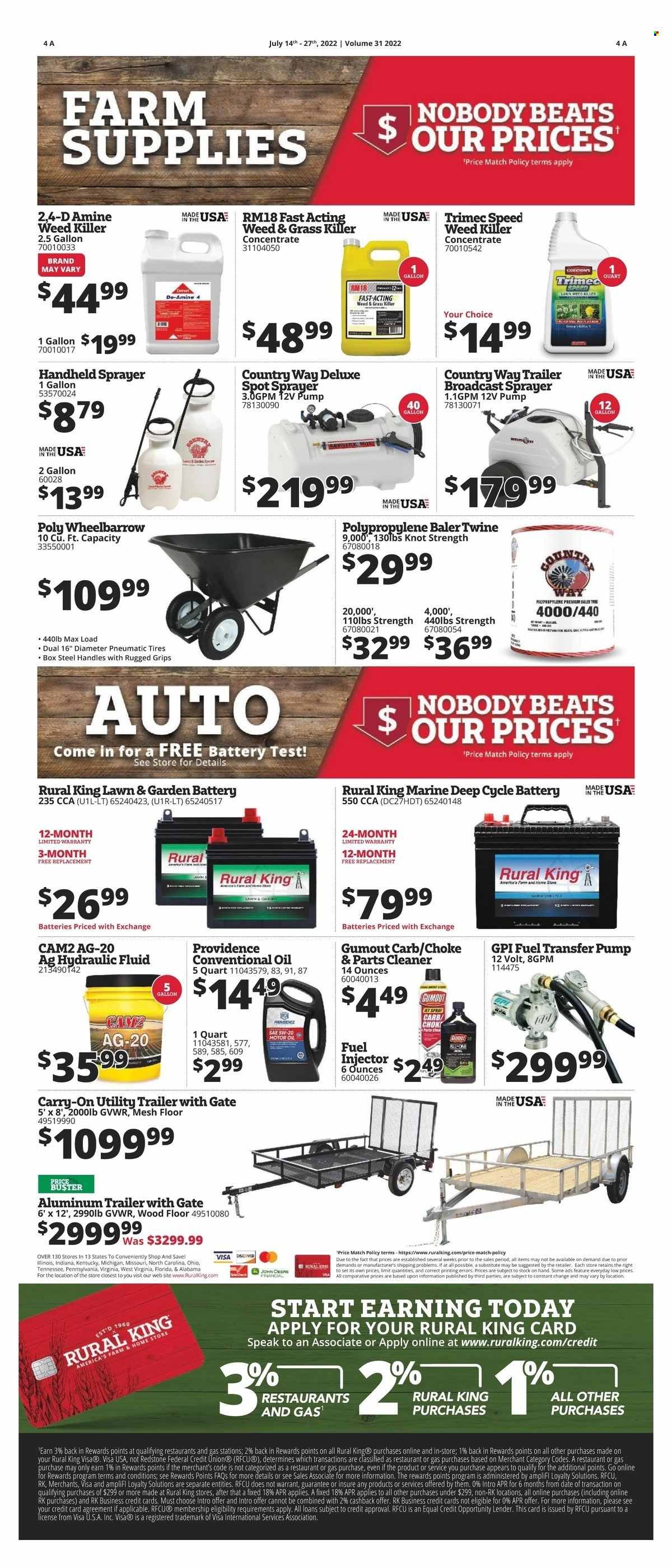 Rural King Weekly Ad Flyer July 15 to July 22