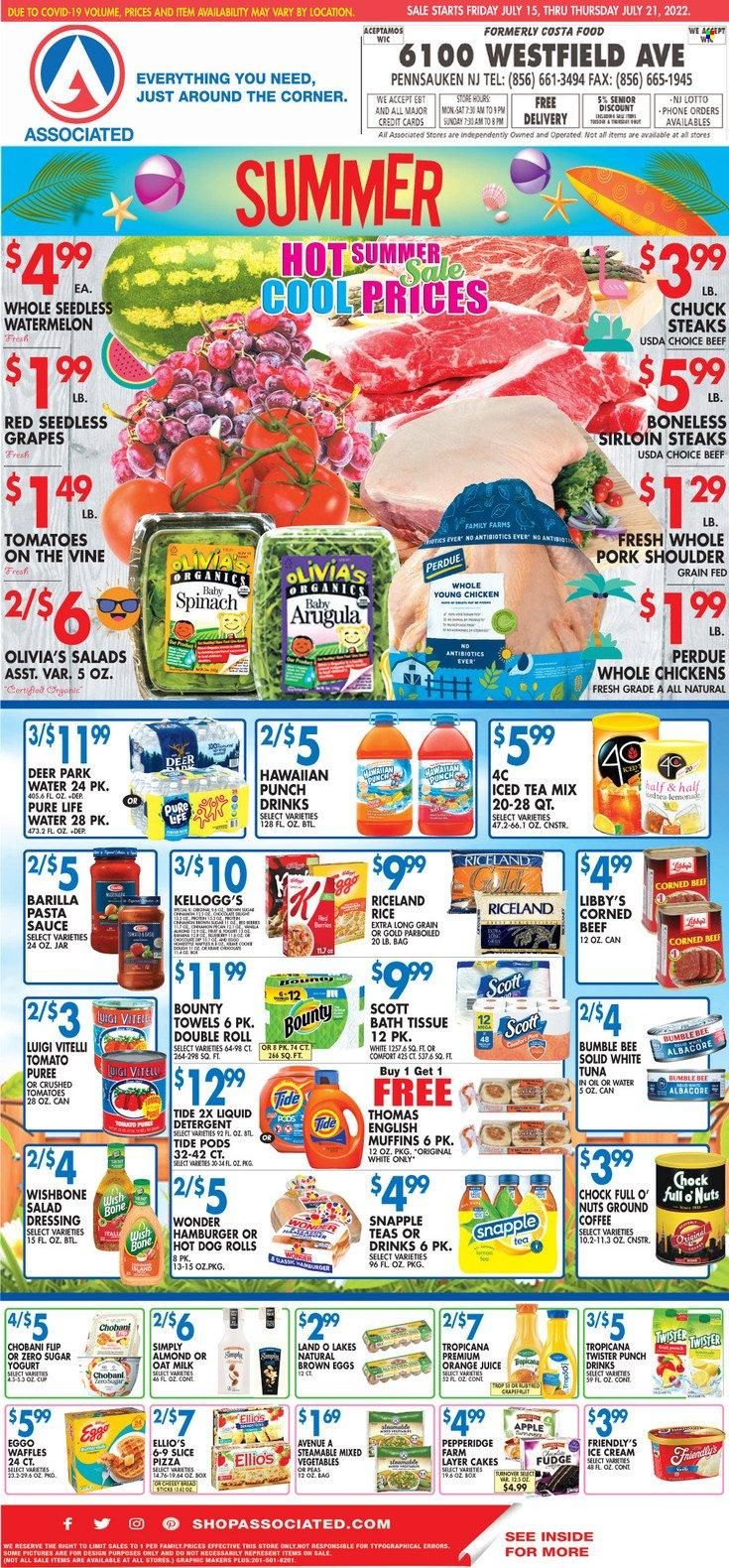 Associated Supermarkets (NY) Weekly Ad Flyer July 16 to July 23