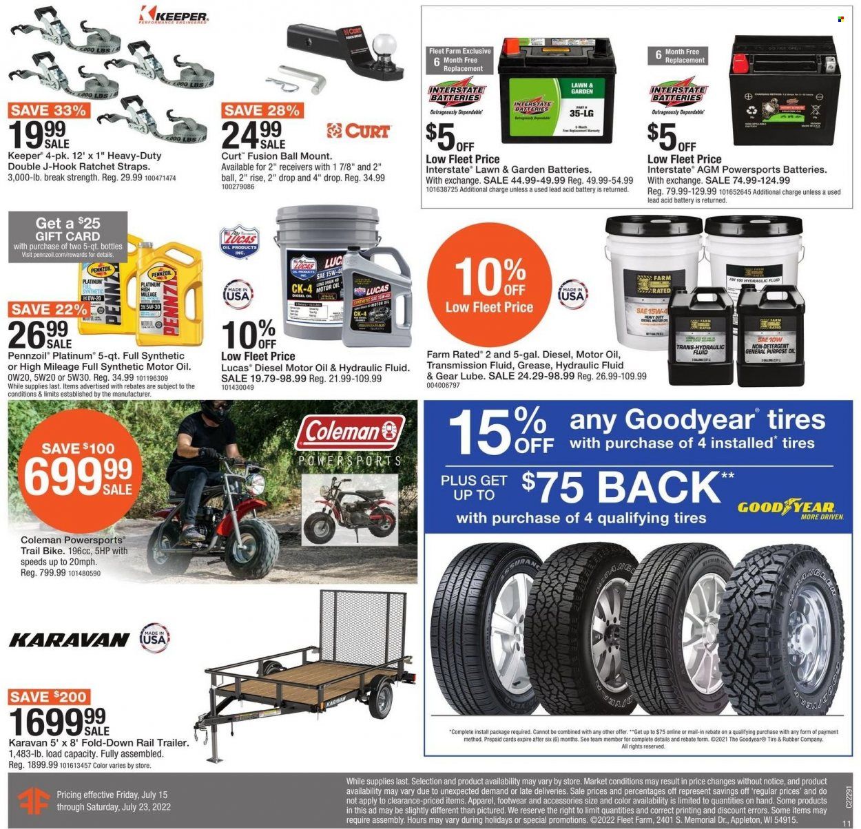 Fleet Farm (IA, MN, ND, WI) Weekly Ad Flyer July 16 to July 23